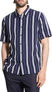 Theory Noll Summer Dobby Short Sleeve Button-Up Shirt