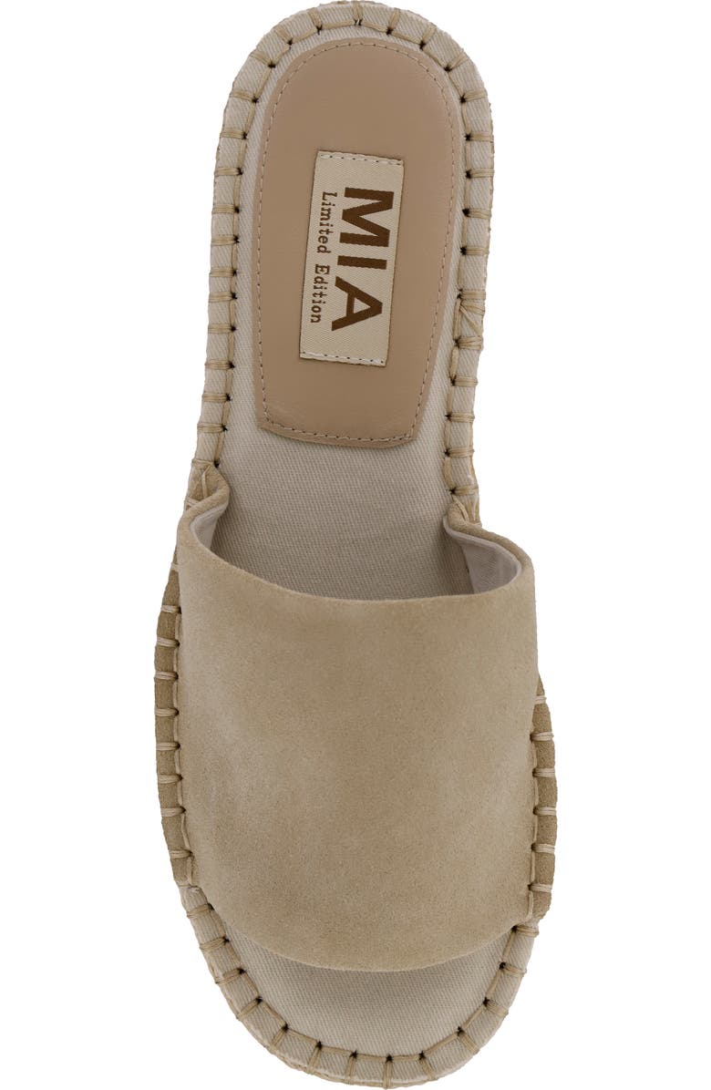MIA Limited Edition Noveli Espadrille Platform Slide Sandal, Alternate, color, Sand
