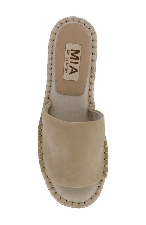 Mia Limited Edition Noveli Espadrille Platform Slide Sandal In Nude