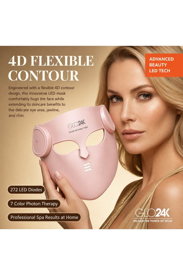 4D Wireless 7-Color Photon Rejuvenation LED Mask, Alternate, color, PINK