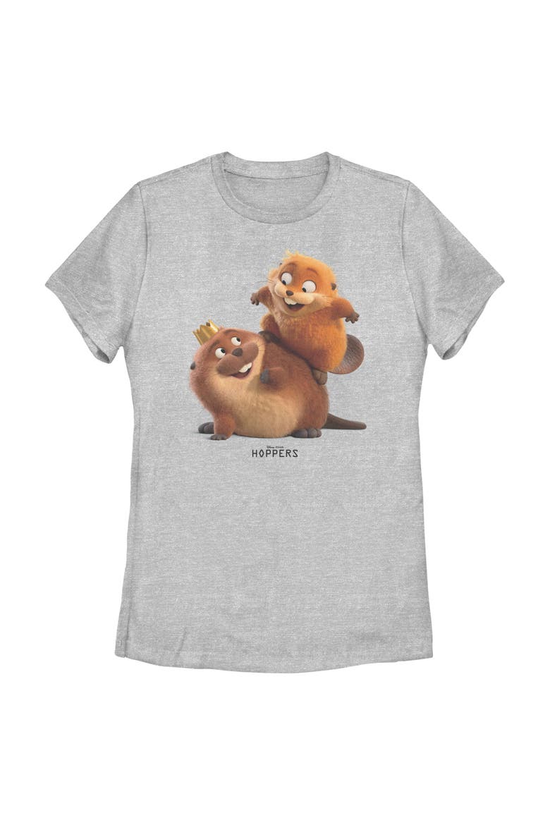 Women's Hoppers King George and Mabel Fun  Graphic T-Shirt, Main, color, Athletic Heather