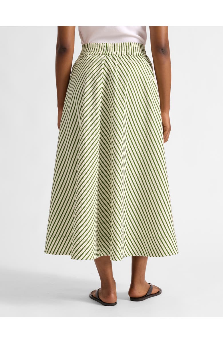 Albaray Full Stripe Midi Skirt, Alternate, color, Green