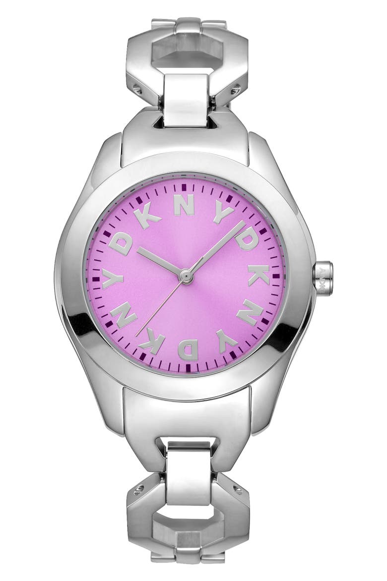 Logo Bracelet Watch, 33mm, Main, color, SILVER