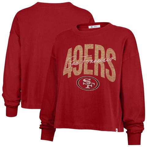 Women's '47 Scarlet San Francisco 49ers Muse Sydney Long Sleeve T-Shirt