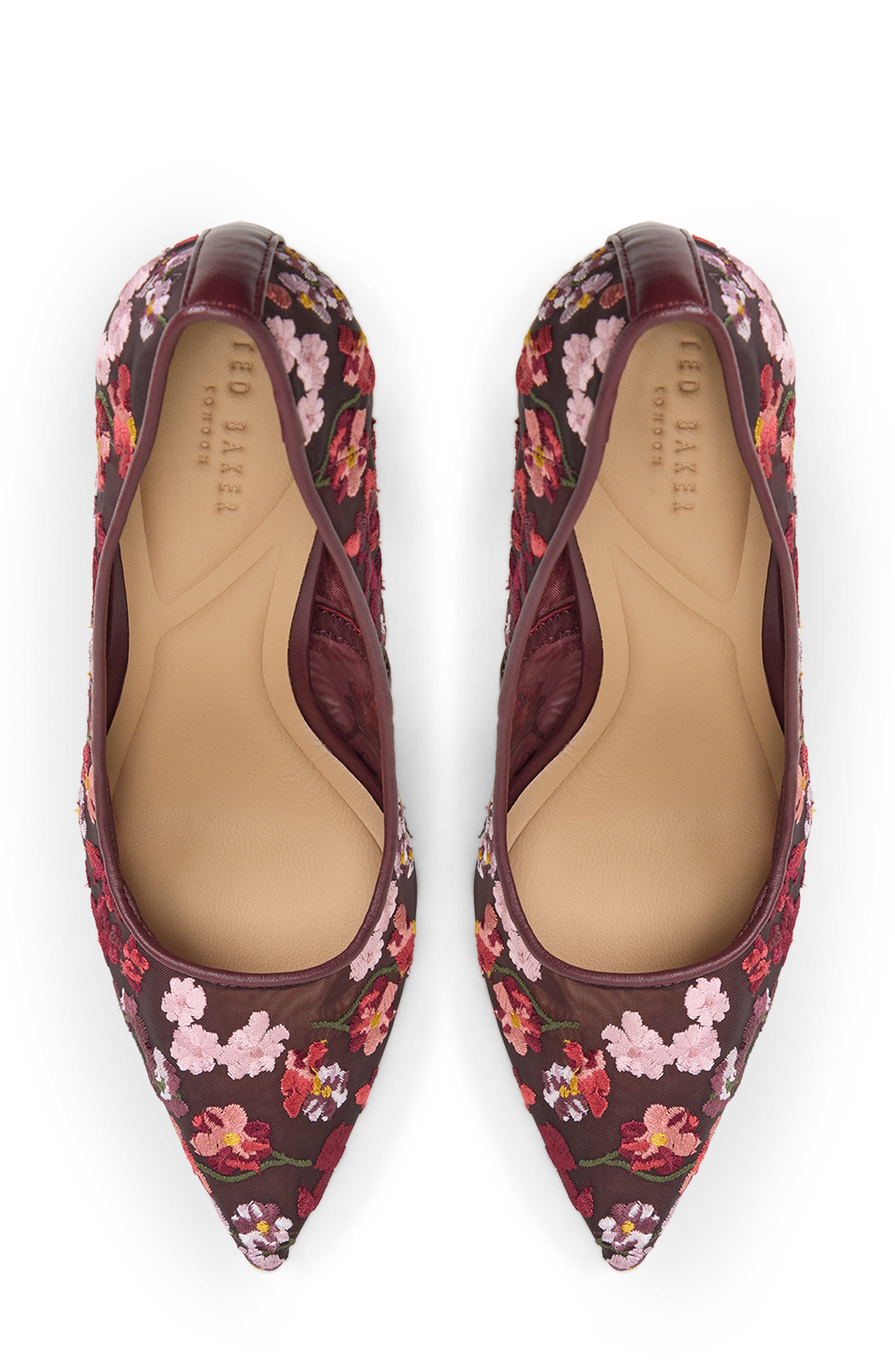 Cara Icon Pointed Toe Pump, Alternate, color, BORDO