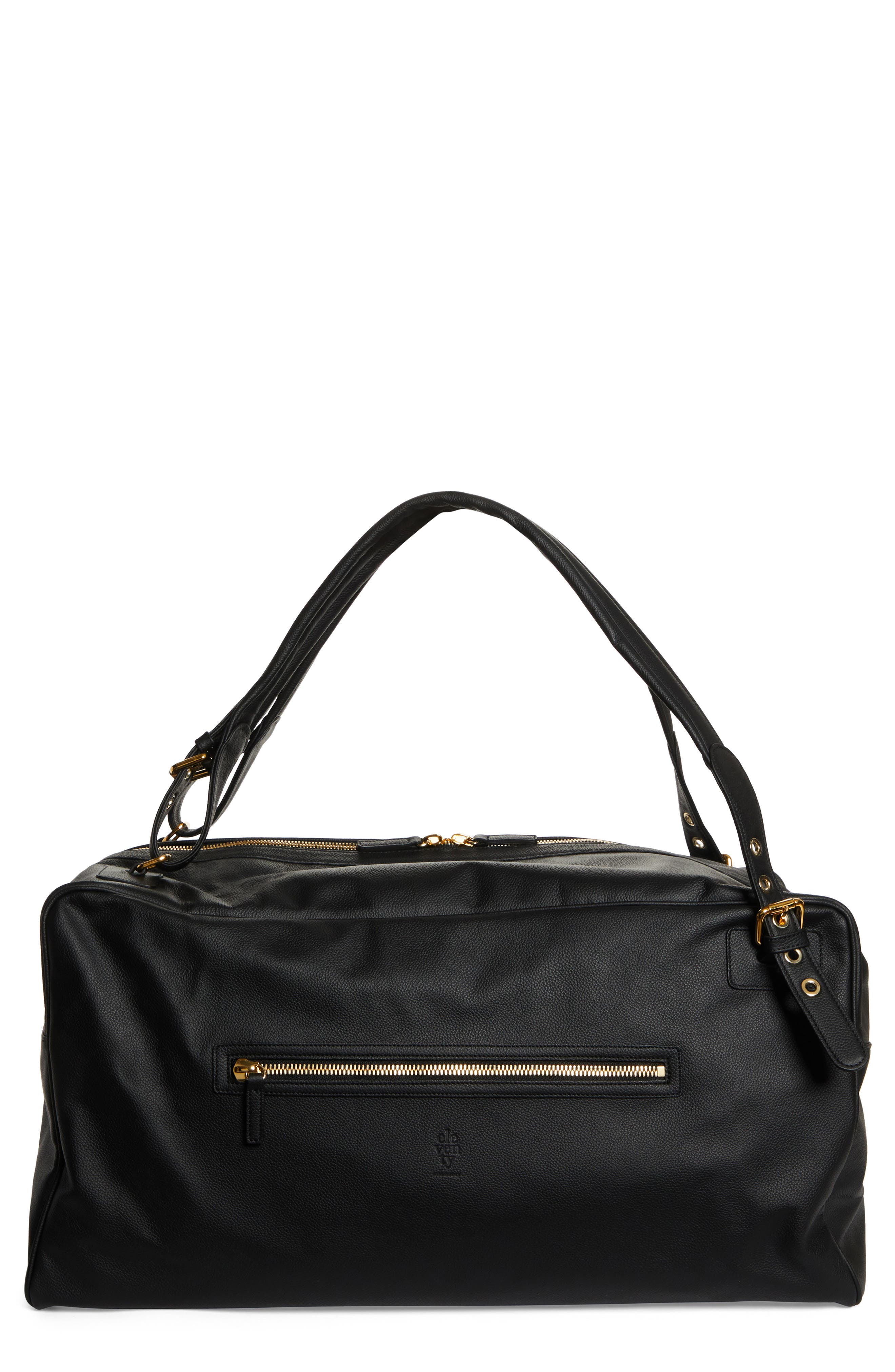 Eleventy Leather Duffle Bag, Main, color, 