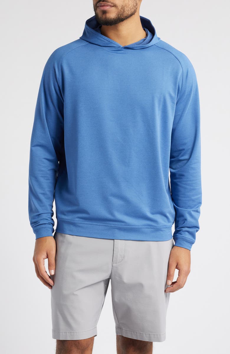Peter Millar Pine Performance Hoodie, Main, color, Sport Navy