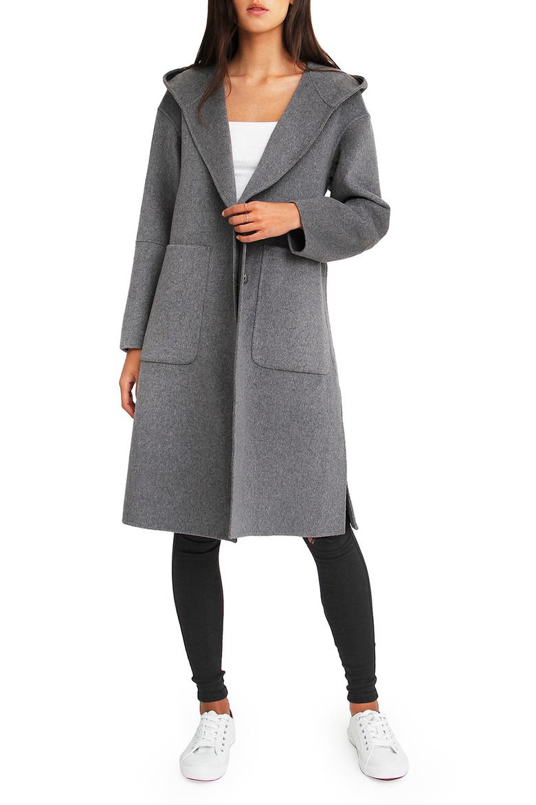 Walk This Way Wool Coat, Alternate, color, DARK GREY
