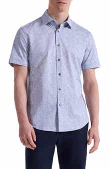 Bugatchi Miles OoohCotton® Short Sleeve Button-Up Shirt