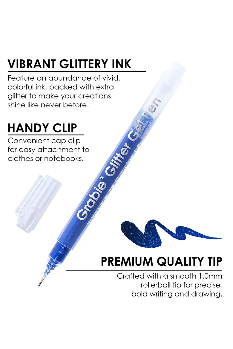 Jumbo Iridescent Glitter Gel Ink Pen Set, Alternate, color, Iridescent Assorted