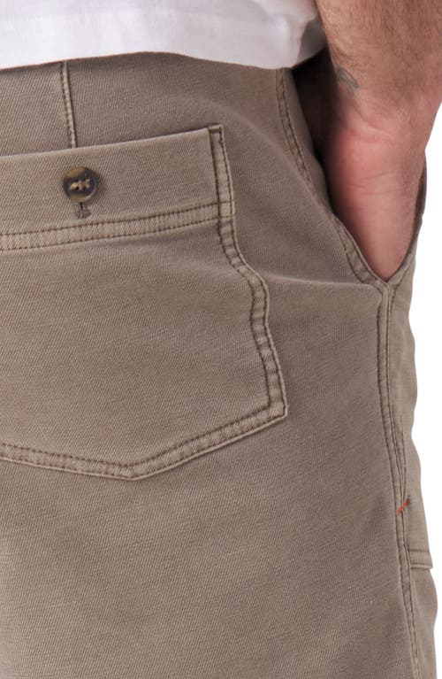 The Normal Brand Comfort Terry Utility Shorts In Taupe