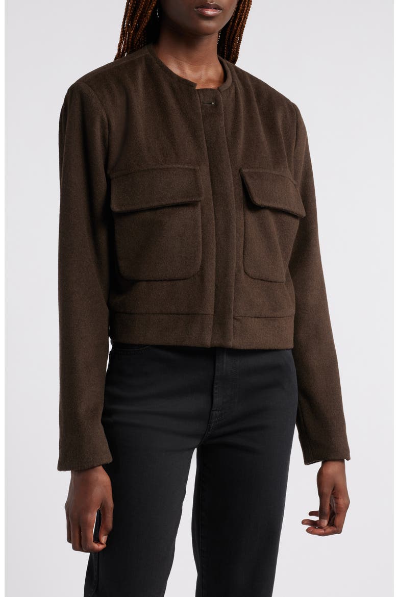 Chandler Wool Blend Jacket, Alternate, color, CHOCOLATE