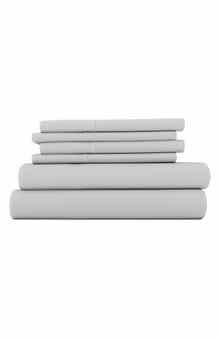 HOMESPUN Premium Ultra Soft 6 Piece Microfiber Solid Sheet Set