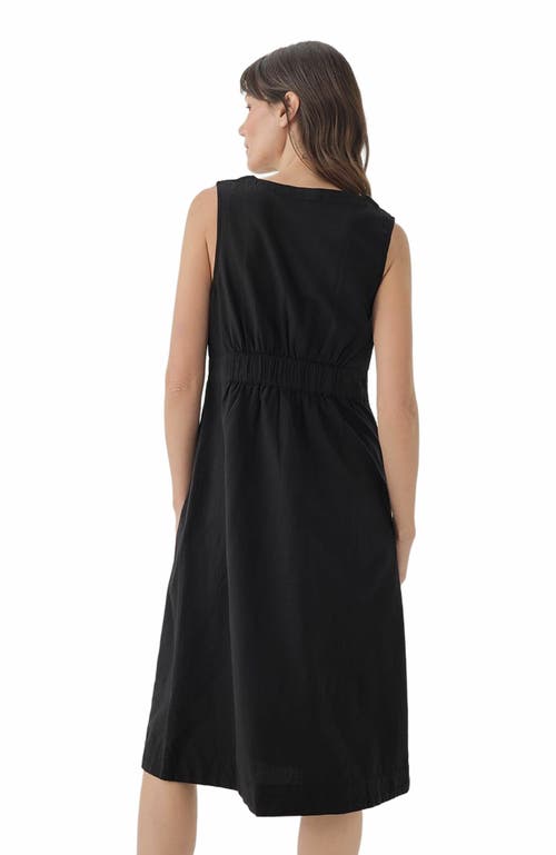 Pact Canopy Linen Blend Button-front Dress Made With Organic Cotton