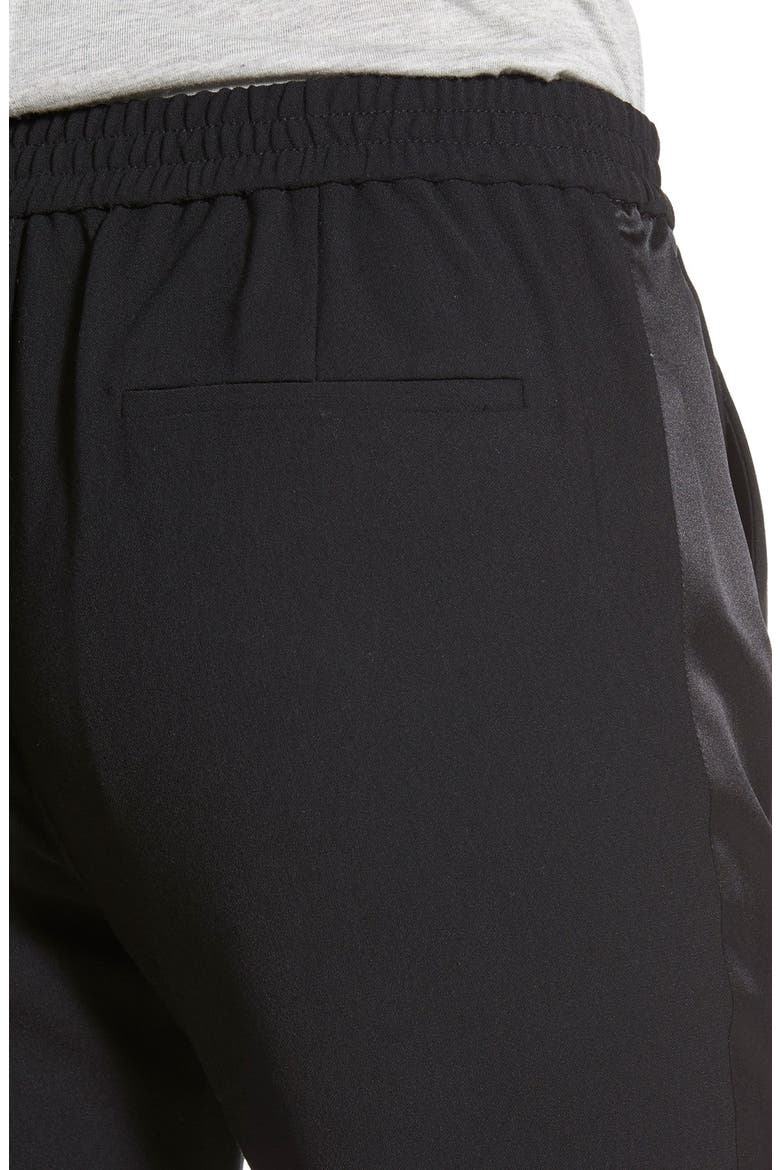 Denim 'Lilo' Tuxedo Pants, Alternate, color, BLACK