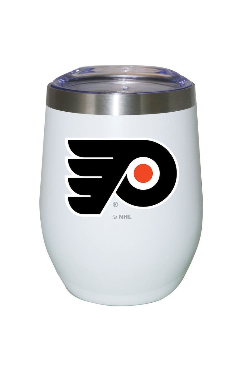THE MEMORY COMPANY Philadelphia Flyers 12oz. Logo Stemless Tumbler, Main, color,