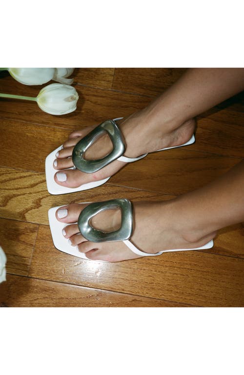Jeffrey Campbell Linques Flip Flop In White