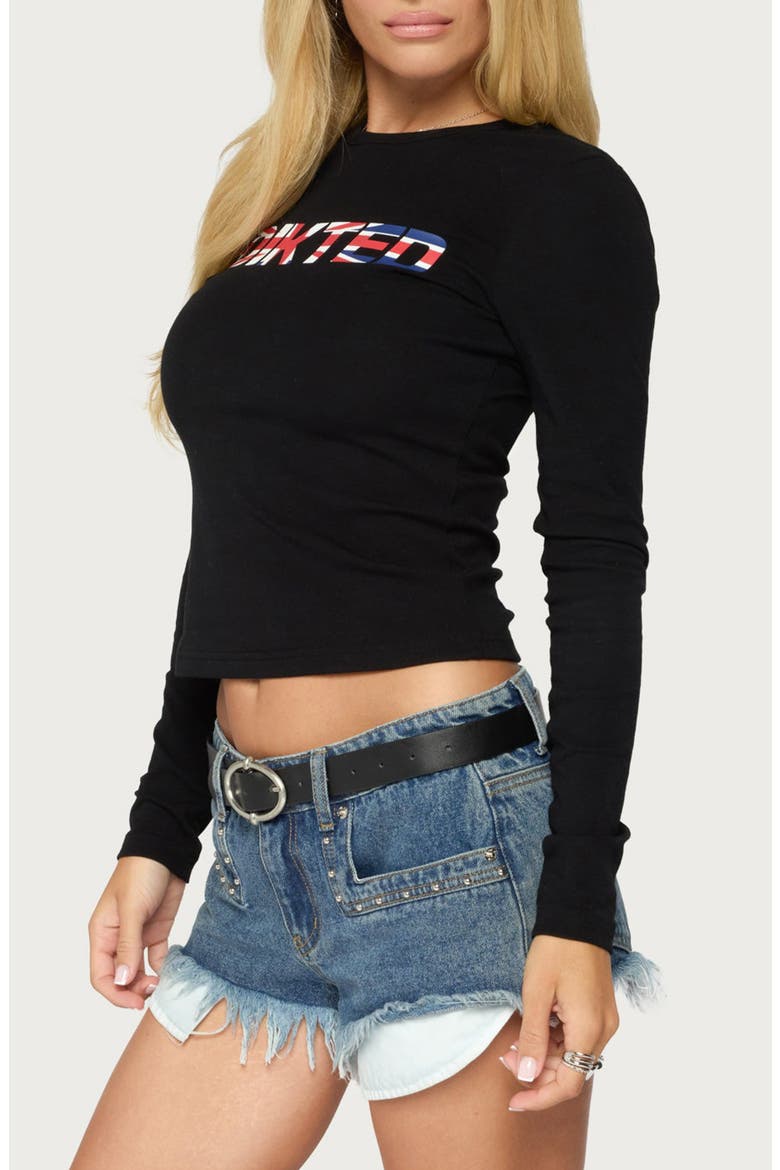 London Graphic Long Sleeve T-Shirt, Alternate, color, BLACK