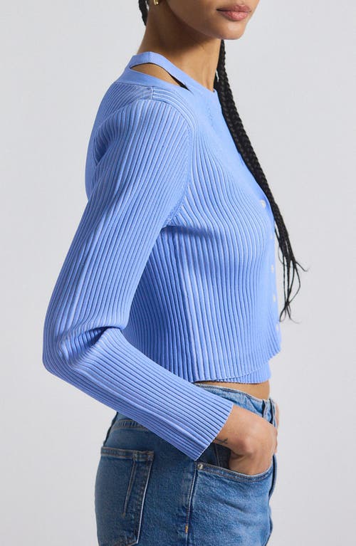 Derek Lam 10 Crosby Lonnie Layered Cropped Cardigan In Blue