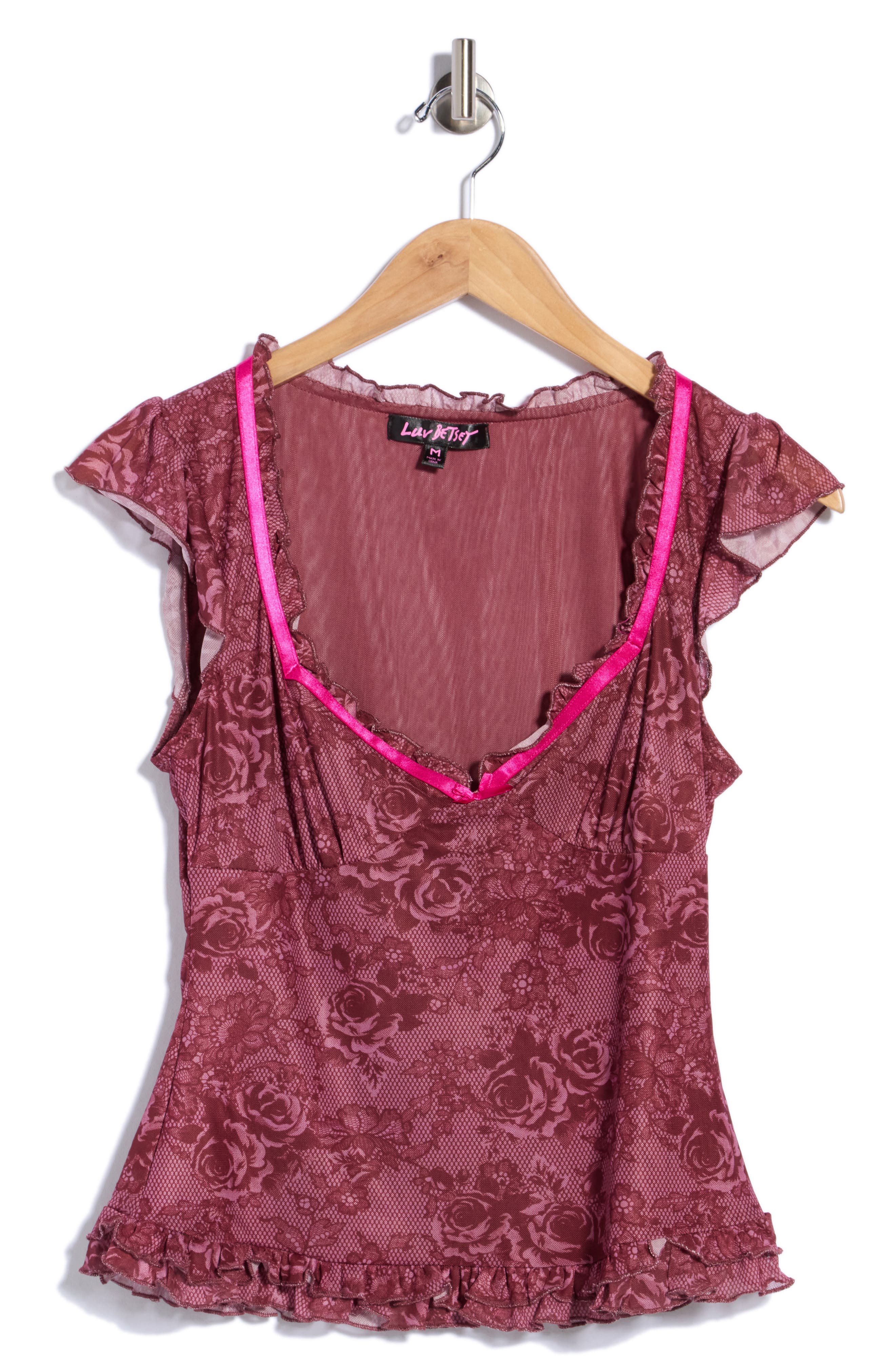 Ruffle Strap Lace Camisole