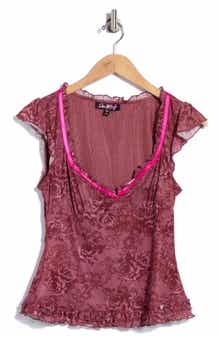Ruffle Strap Lace Camisole