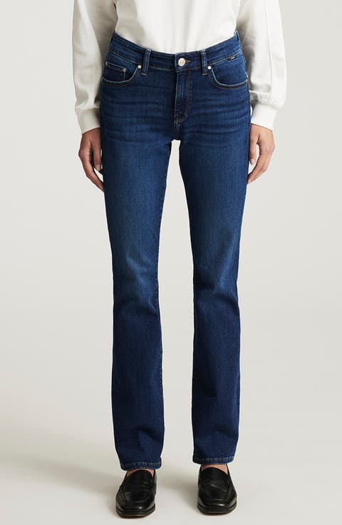 Molly Mid Rise Bootcut Jeans (Dark Brushed Tribeca)