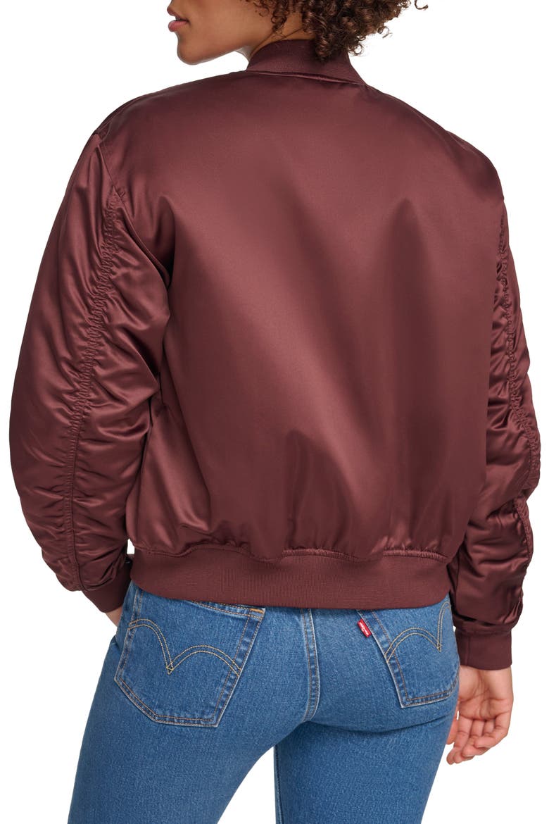Oversize Bomber Jacket, Alternate, color, DECADENT CHOCOLATE