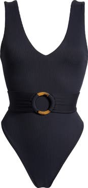 MONTCE Kim Belted Rib One-Piece Swimsuit