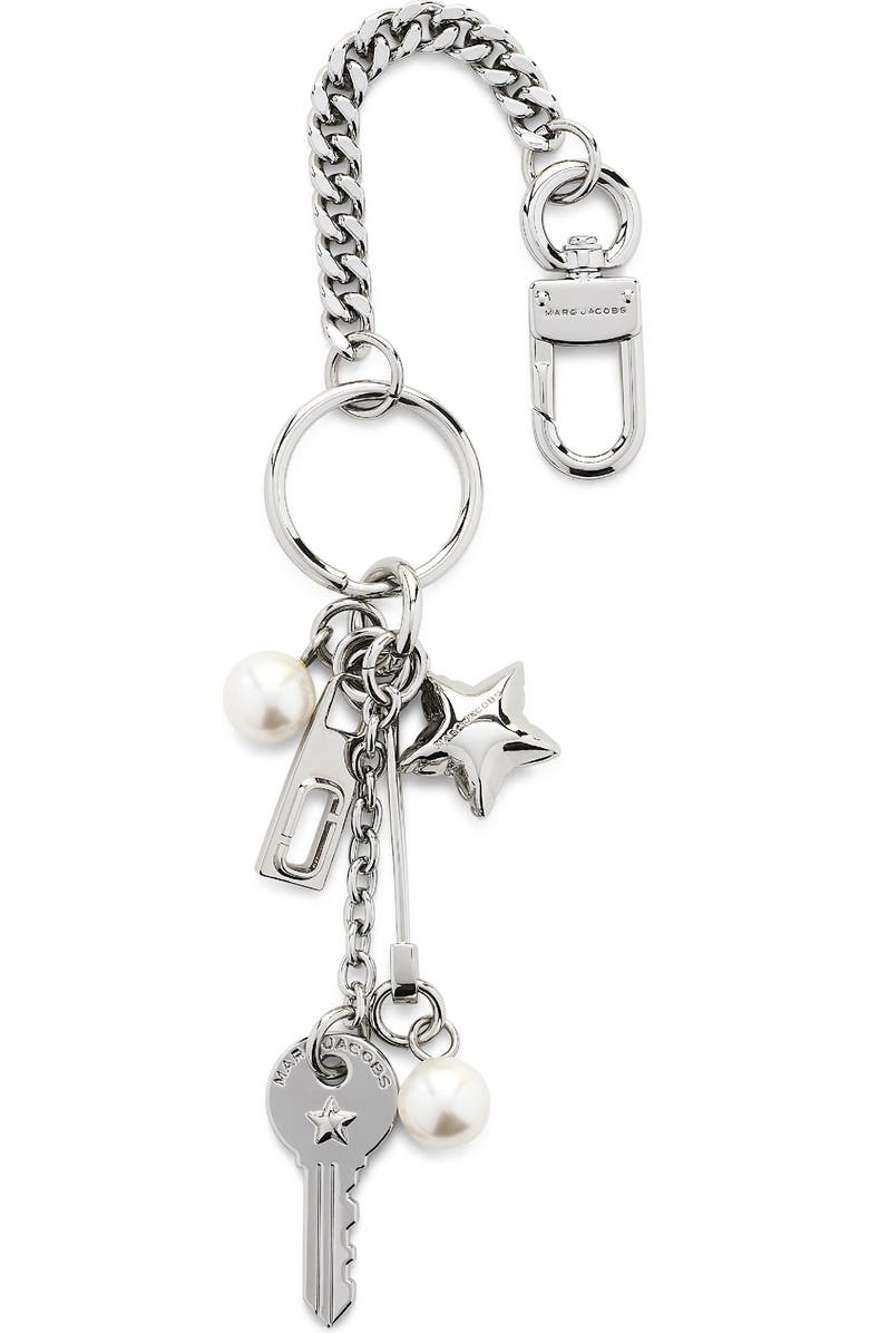 Marc Jacobs The Grommet Bag Charm, Main, color, Nickel