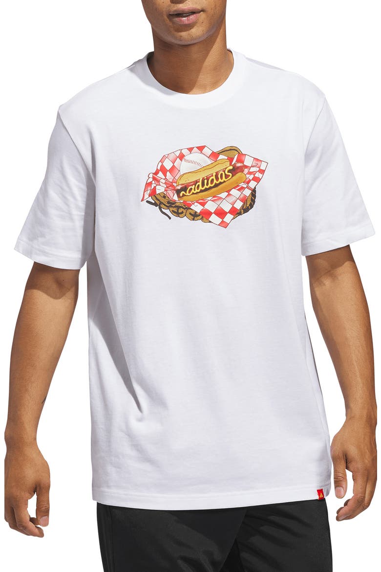 Hot Dog Graphic T-Shirt, Main, color, WHITE