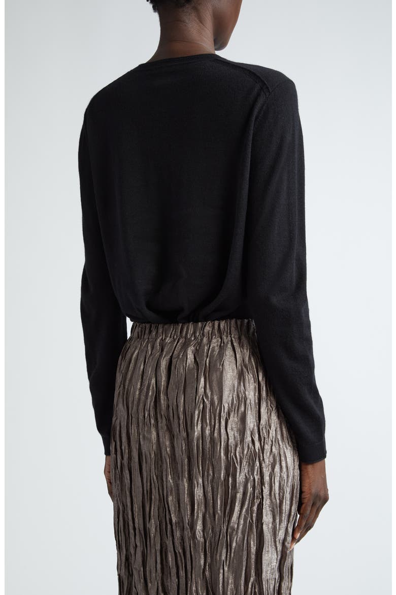 Fine Gauge Cashmere Sweater, Alternate, color, BLACK