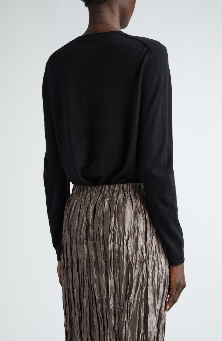 Lafayette 148 New York Fine Gauge Cashmere Sweater, Alternate, color, Black