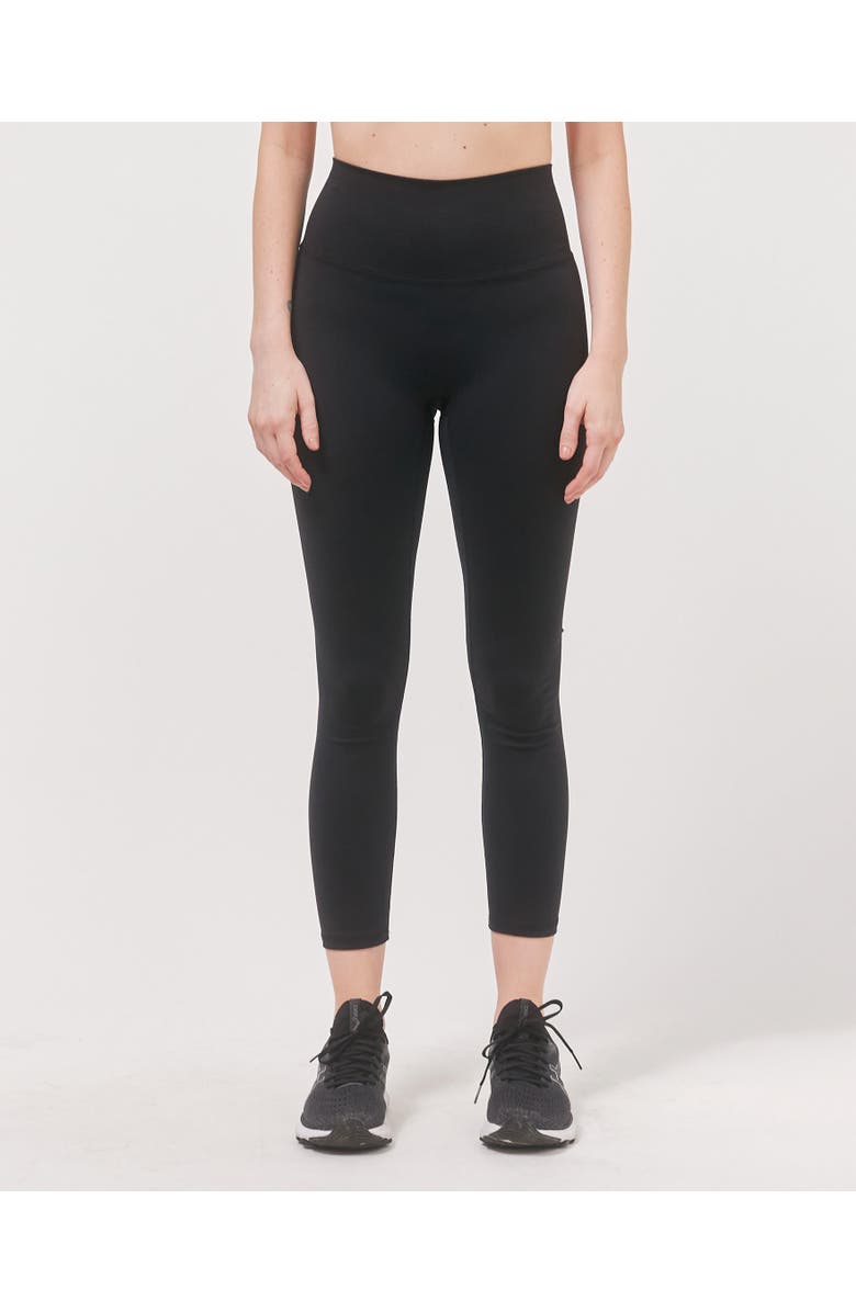 Rebody Active Hybrid Legging High Waist Crop Leggings 23", Main, color, Metropolis Black