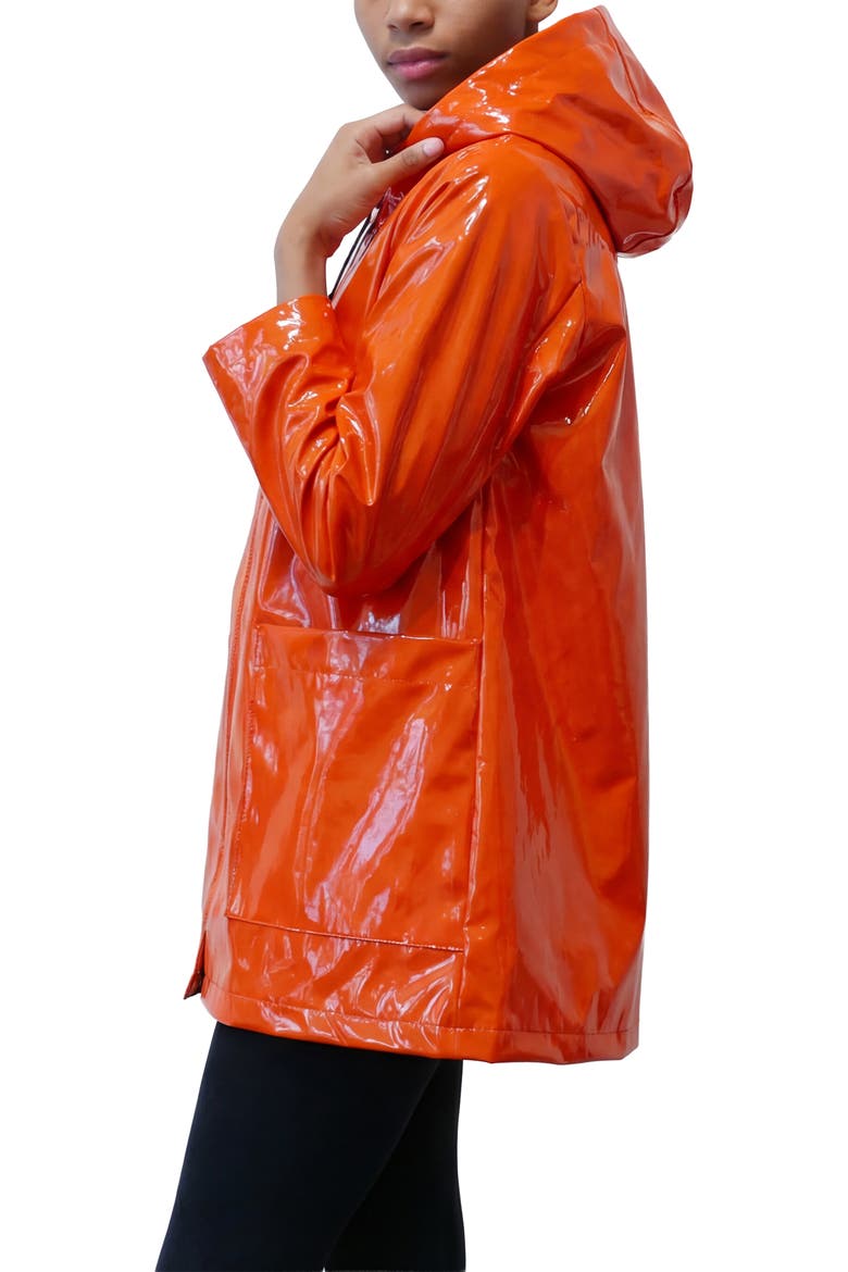Hooded Rain Slicker, Alternate, color, SUNSET