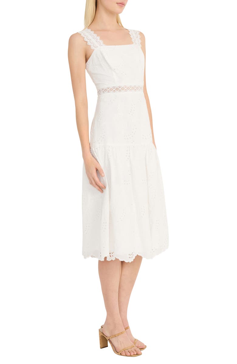 Donna Morgan Eyelet Embroidered Sundress, Alternate, color, Ivory