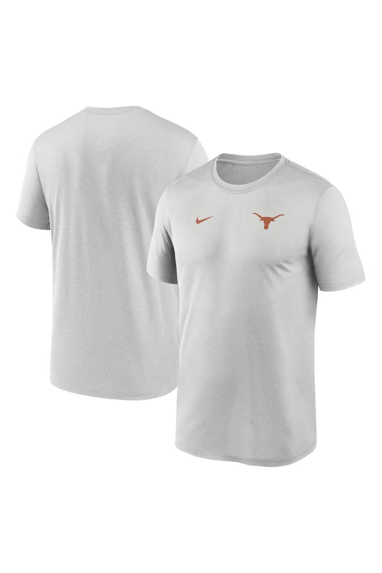 Men's Nike Gray Texas Longhorns 2025 Sideline Small Logo Legend Performance T-Shirt, Main, color, Gray