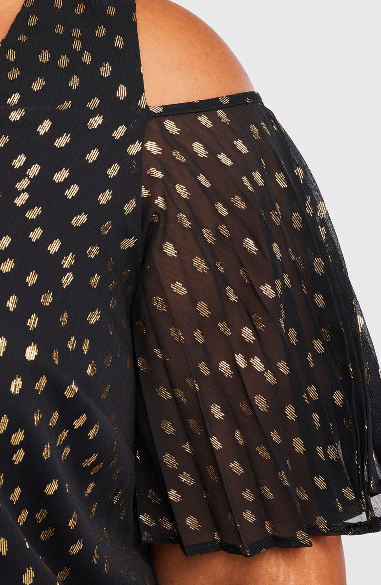 Estelle Gold Dust Cold Shoulder Top, Alternate, color, 