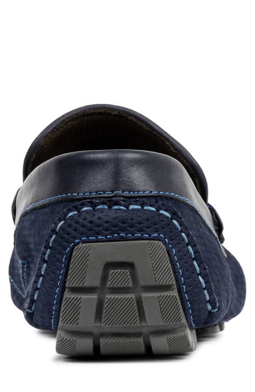 Donald Pliner Textured Horsebit Loafer In Navy