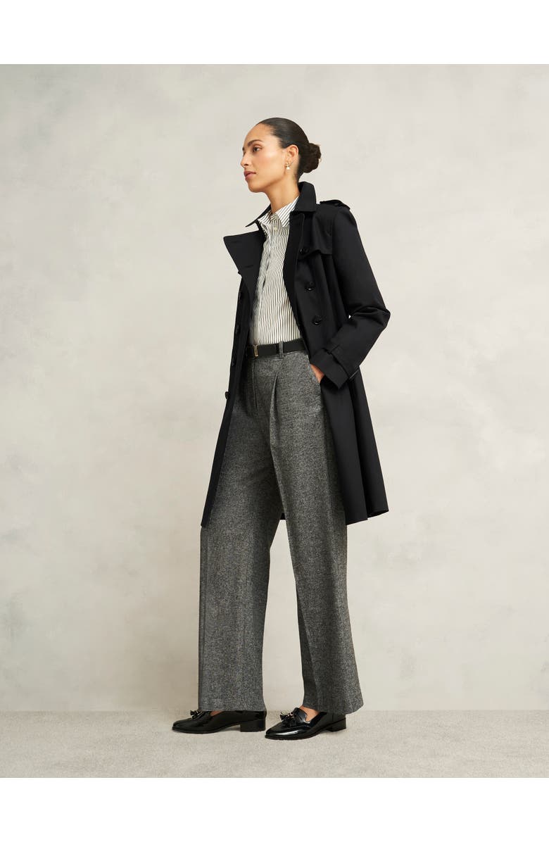 HOBBS LONDON Skylar Trench Coat, Alternate, color, Black