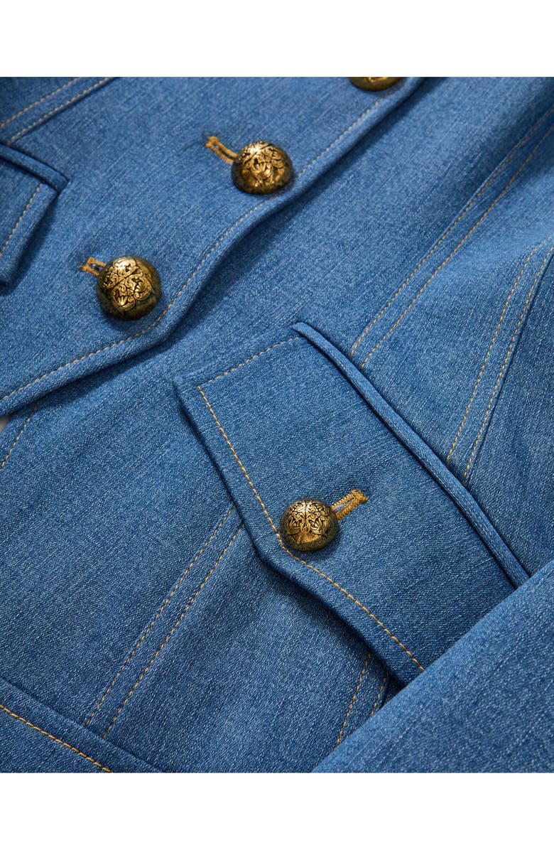 Veronica Beard Randy Denim Dickey Jacket, Alternate, color, Cosmo