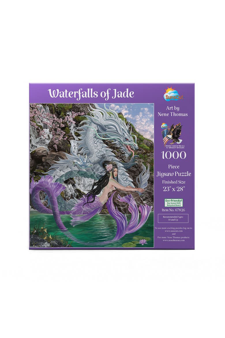 Waterfalls of Jade 1000 piece Jigsaw Puzzle for Adults, Alternate, color, Multicolor