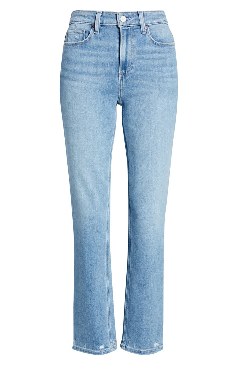 PAIGE Cindy High Waist Straight Leg Jeans, Alternate, color, Lovesong Distressed Beat Hem