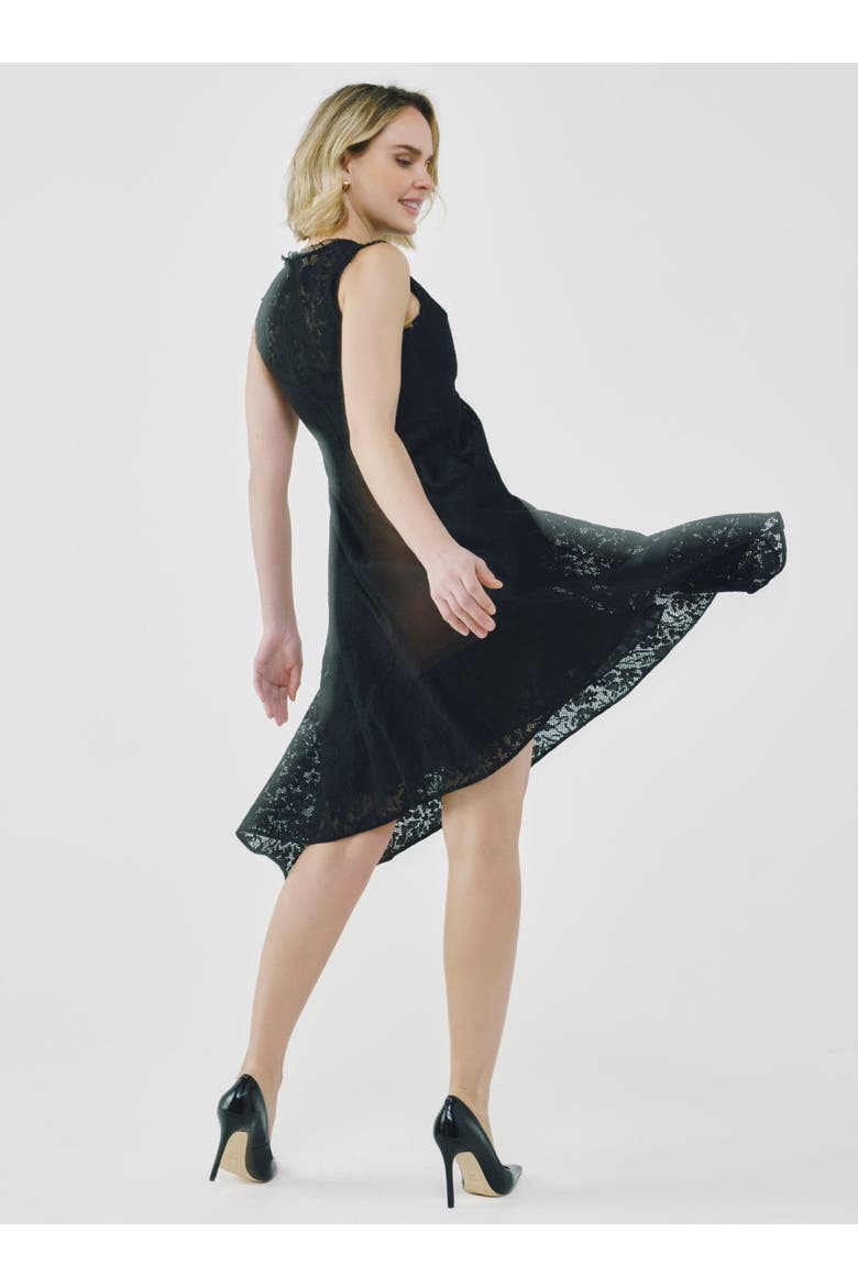 Organic Cotton Lace Dress, Alternate, color, Black