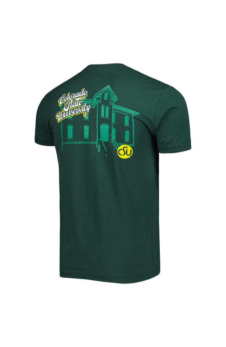 IMAGE ONE Men's Green Colorado State Rams Mascot Scenery Premium T-Shirt, Alternate, color,