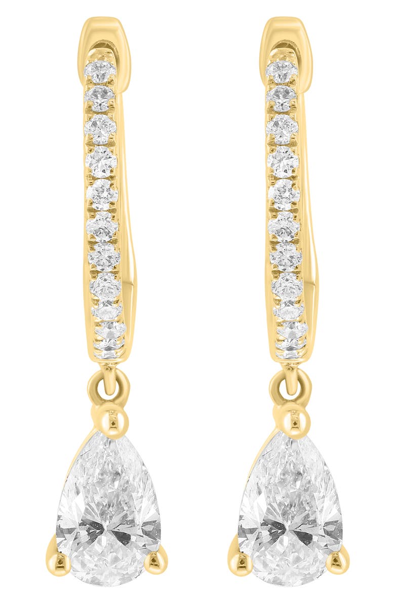 Lab-Grown Diamond Drop Earrings, Alternate, color, GOLD