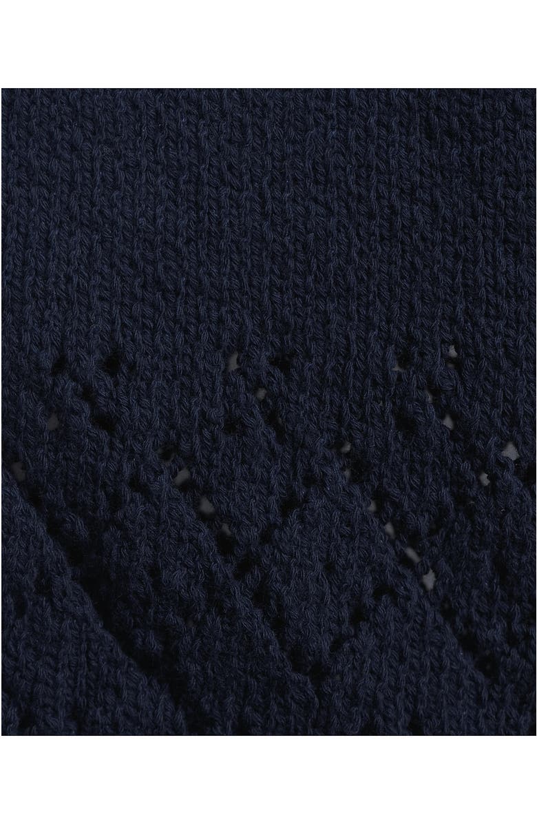 Lands' End Pointelle Square Neck Tank Sweater, Alternate, color, Radiant Navy