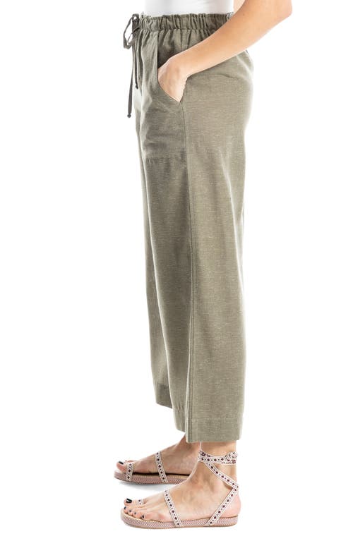 MAX STUDIO MAX STUDIO HEATHERED CROP WIDE LEG PANTS