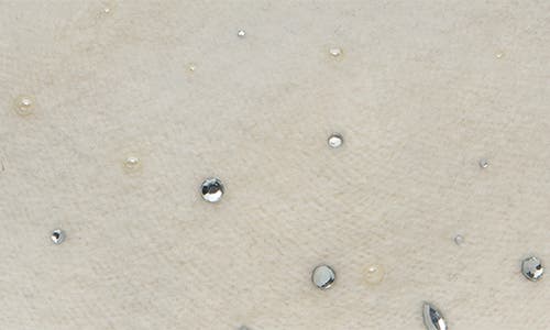 Karl Lagerfeld Paris Scattered Crystal Beret In White