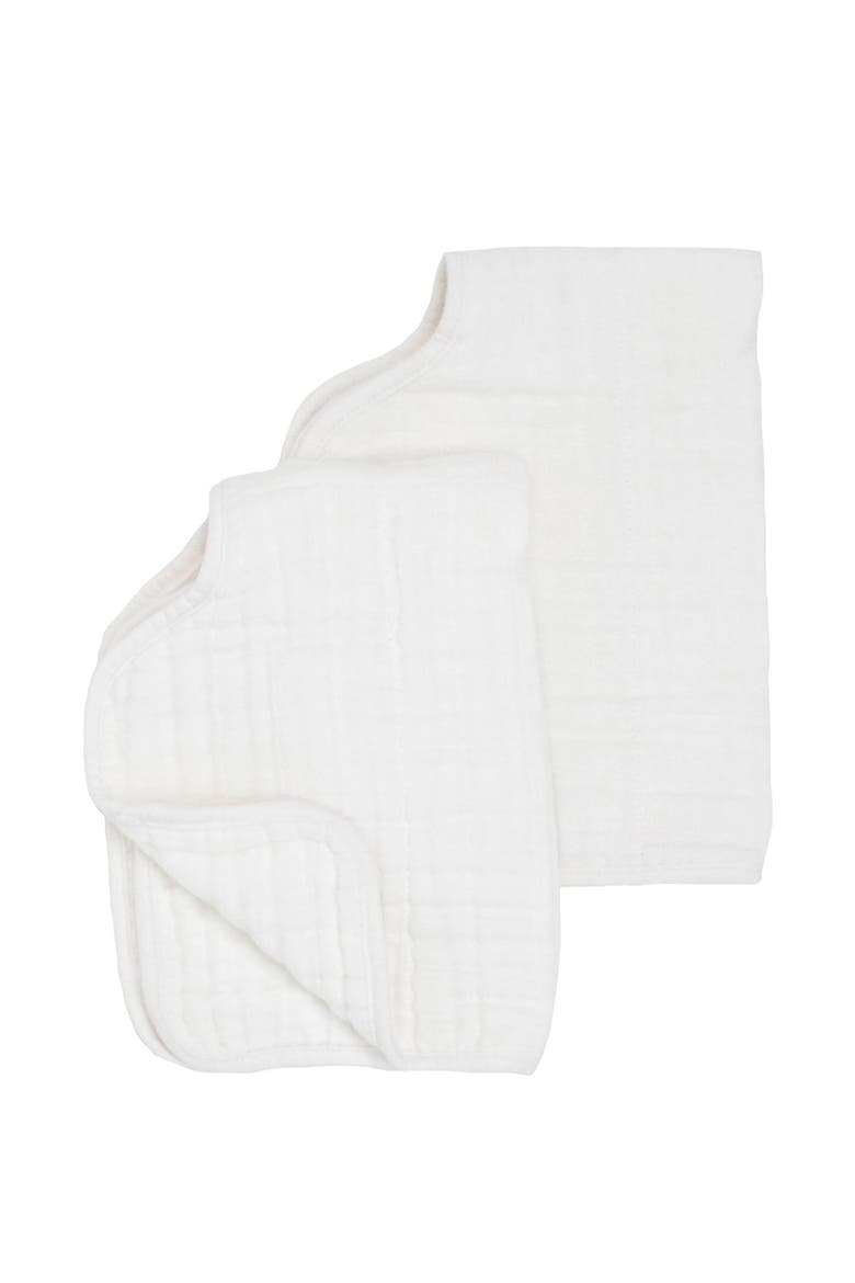 2-Pack Cotton Muslin Burp Cloths, Main, color, WHITE