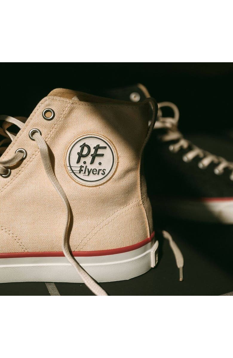 P.F. Flyers All-American High-Top Sneaker, Alternate, color, Antique White-Crimson